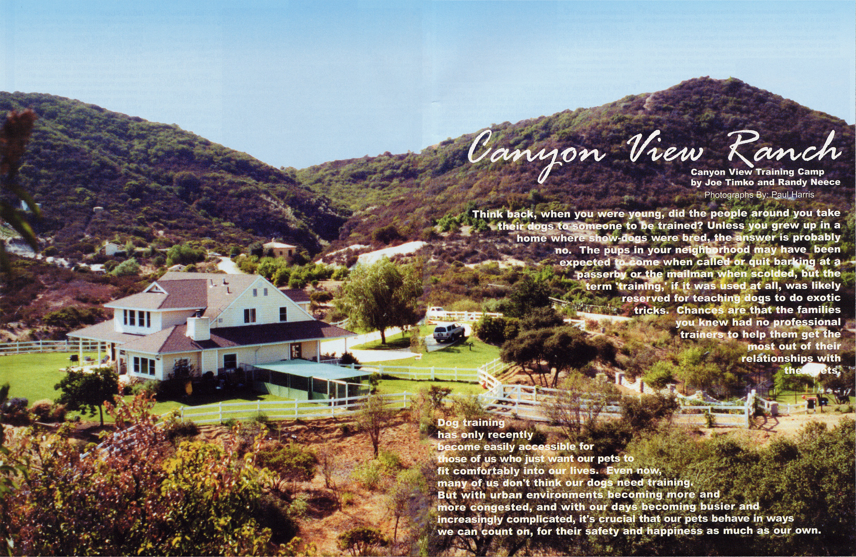 Fido Friendly Magazine feature Canyon View Training Camp Topanga Canyon page 1